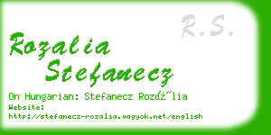 rozalia stefanecz business card